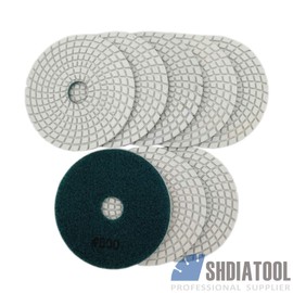Wet Diamond Polishing Pads 4" White Bond for Granite Marble 8pcs #800