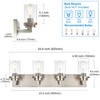 MELUCEE 4 Lights Vanity Light Brushed Nickel Modern Bathroom Lighting