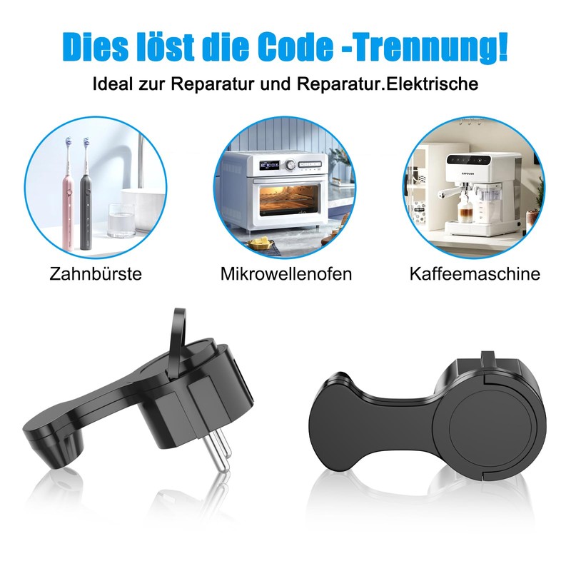 Schuko Plug, Flat Flat Plug, Angled Plug 230 V, Power