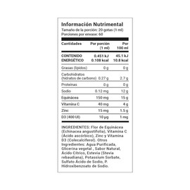 B Life Company Defenc Kids lquido en gotas para nios a partir de 1 ao. Ingredientes naturales Vitamina C, D3, Zinc y Equincea de 60 Tomas. Defenc...  