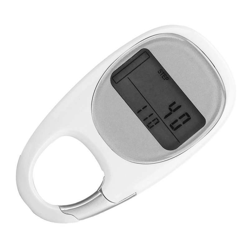 Step Counter Power Saving Mode Clear LCD Display Simple Carabiner