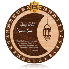 GROWTHMAGIC Ramadan Advent Calendar 2025-11.4" x 13" Wooden Eid Advent Calendar Ramadan Countdown Calendar 30 Days Til Eid Ramadan Calendar for Kids