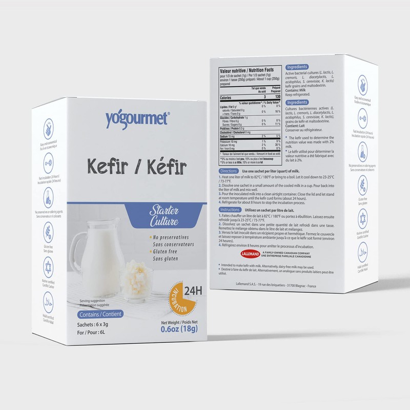 Yogourmet Kefir Starter, 18g per unit x 6 count