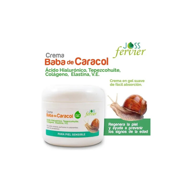 Joss Fervier crema baba de caracol ácido hialurónico repara piel