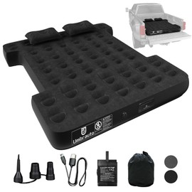 Umbrauto Truck Bed Mattress for 5.5-5.8FT | Full Size Rechargeable Truck Bed Air Mattress with Built-in Pump for Outdoor Camping (Black)