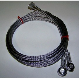 Whiting Todco - Truck/Trailer ROLL UP Door Cables - Length: 105" Pair .1/8" Galvanized Cable