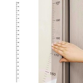 Wefitfix Height Meter Wall Sticker Measuring Range 0-200cm Transparent, Inconspicuous Children's Height Meter Sticker, Integrated, High Accuracy, Adults and Children, Height Measurement, Height