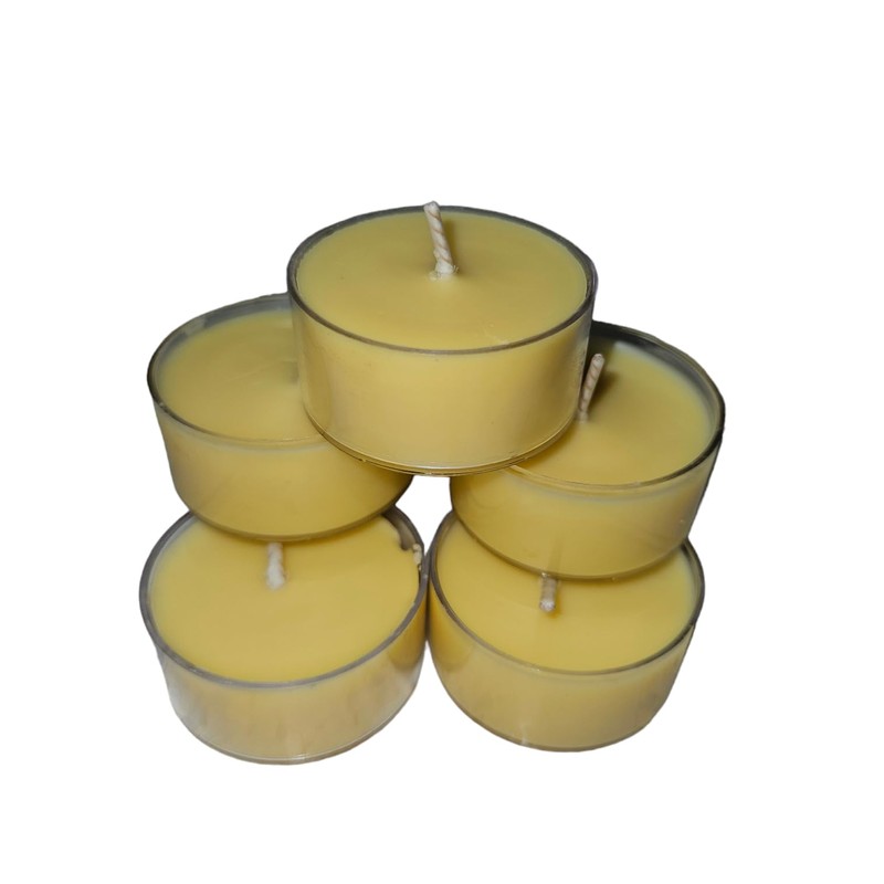 Pure Natural 100% Beeswax Tea Lights 50 Pack Candles
