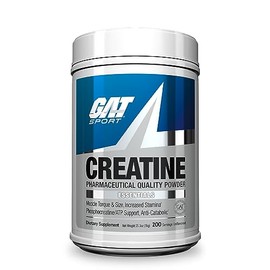 GAT SPORT 100% Monohidrato de creatina en polvo - 1000 gr - 200 porciones - Para hombres y mujeres - Sin Sabor - 100'% Creatina Micronizada de alta pureza