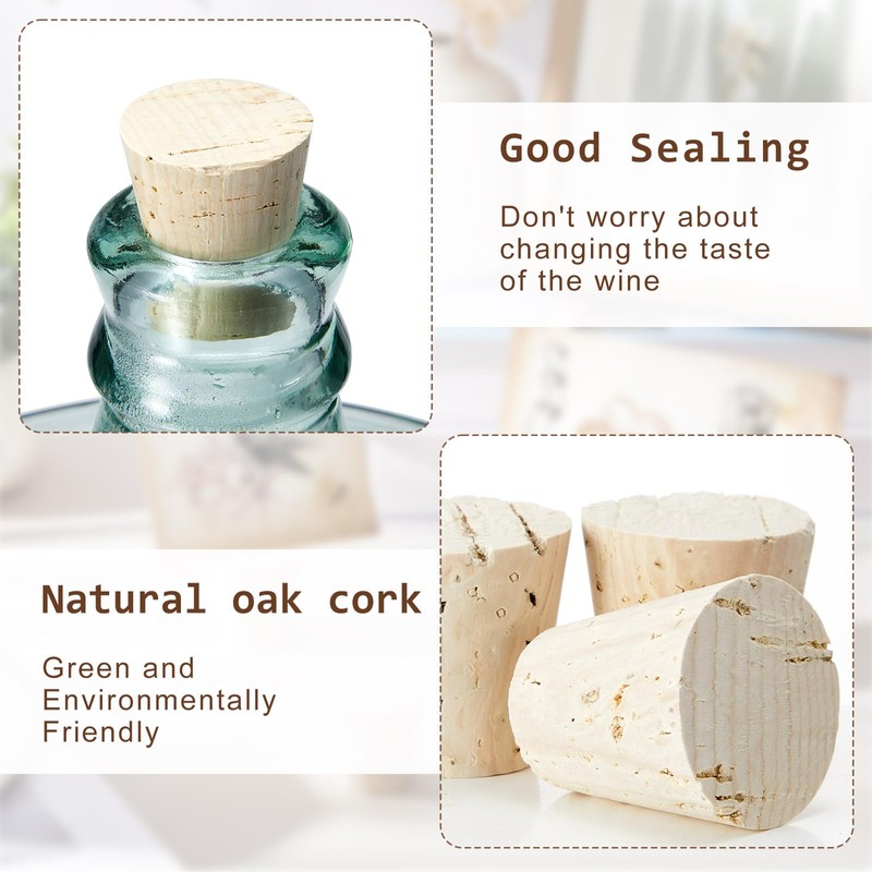 Ziliny 2 Pcs Carboy Cork Stopper, Glass Carboy Cap for