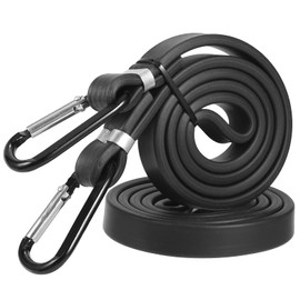 Tensioning Elastic Strap with Carabiner, 4 Pieces, 100 cm Tensioning Elastic Expander with Hooks, UNOLIGA Luggage Tensioner, 100% Latex Mounting Straps for Bicycle, Pannier