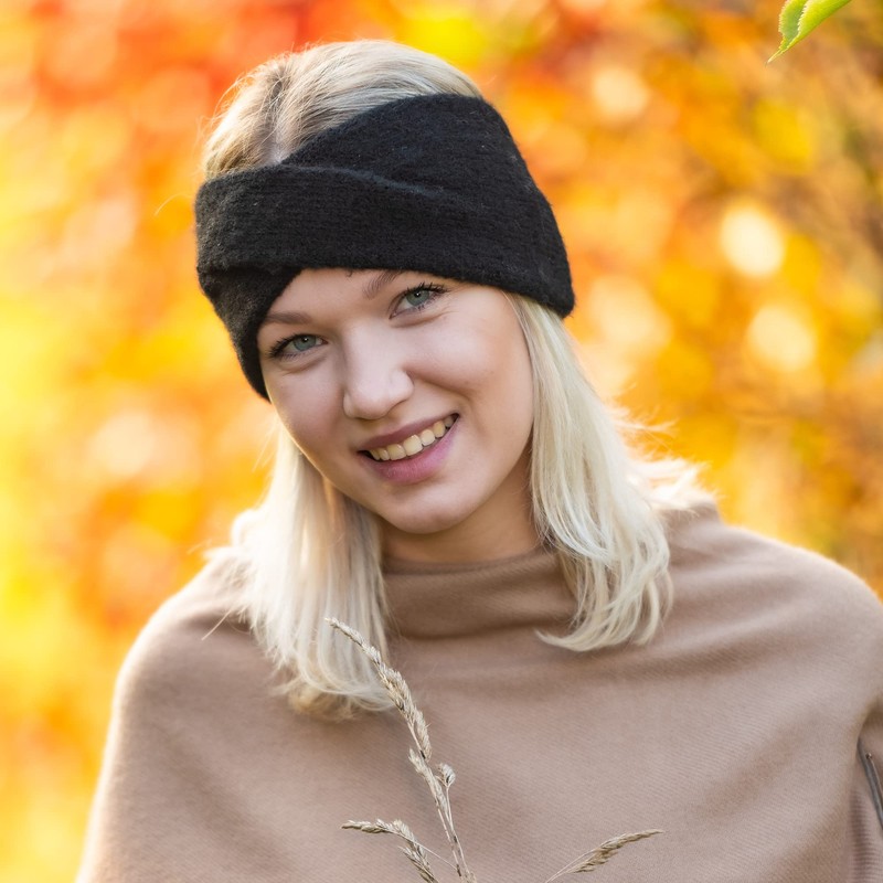NF NITZSCHE Fashion, Headband for Women, Colours: Black, Grey, One
