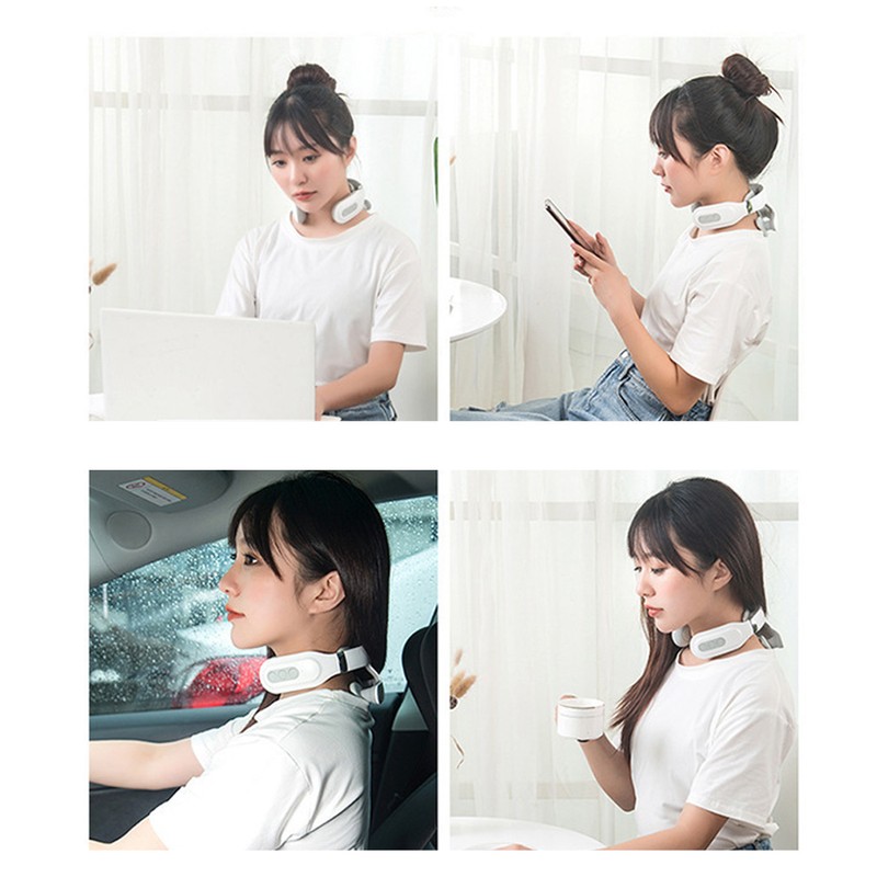 Electric Pulse Heating Neck Massager with 4D Floating Heads 3