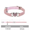 WDPAWS Heart Bling Cat Collar with Safety Belt and Bell