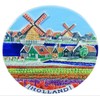 Souvenir Magnet Holland 1 x 7.5 cm Diameter Tulips Windmill
