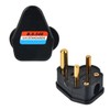5 Amp Round Pin Plugs, 3 Pack 5A 3 Pin