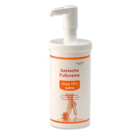 CareMed Urea 10% Extra Basic Foot Cream for Very Dry, Rough Feet, pH Value 8.0, Foot Care Cream, 450 ml with Dispenser