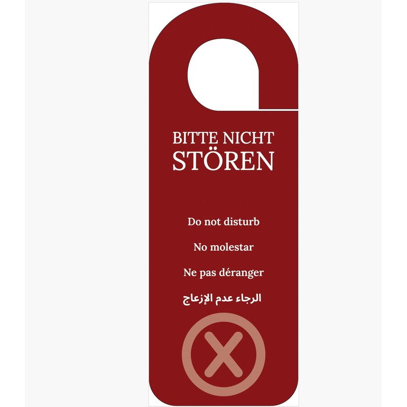 Door Sign Hotel Bitte nicht stören Door Pendant on Both
