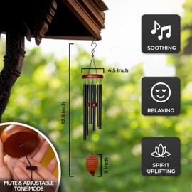 WindsPlay Pet Memorial Wind Chimes For Dogs - 32.5" Pet Remembrance Wind Chime - Dog Memorial Gifts For Loss Of Dog - Prime Bereavement Gift Idea For Loss Of Cat Sympathy Gift - Bereavement Gifts Dogs