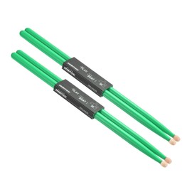 MECCANIXITY 2 Pair Maple Wood Drumstick Anti Slip Handle Grips 7A Green Classic Drum Stick Wood Tip for Drumming Musical Instrument Percussion