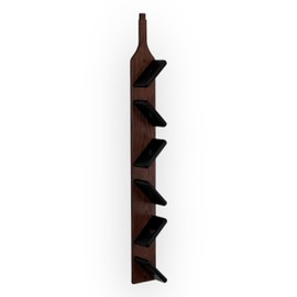 Wooden Mallet Dakota® Wall Mounted 6 Bottle Wine Rack in Mahogany & Black Finish