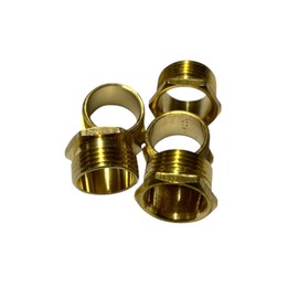 20mm Short Brass Male Bushes Conduit Fitting Brass Bushes Make The Edge of The Conduit Smooth to Prevent Cable Damage Suitable for 20mm Class 4 galvanised Steel Round Conduit Pack of 5