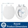 Bemis 730SLEC Slow Close Toilet Seat, Easy Clean Hinges and