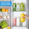 8 Pack 16 Oz Reusable Glass Milk Bottles w 100%