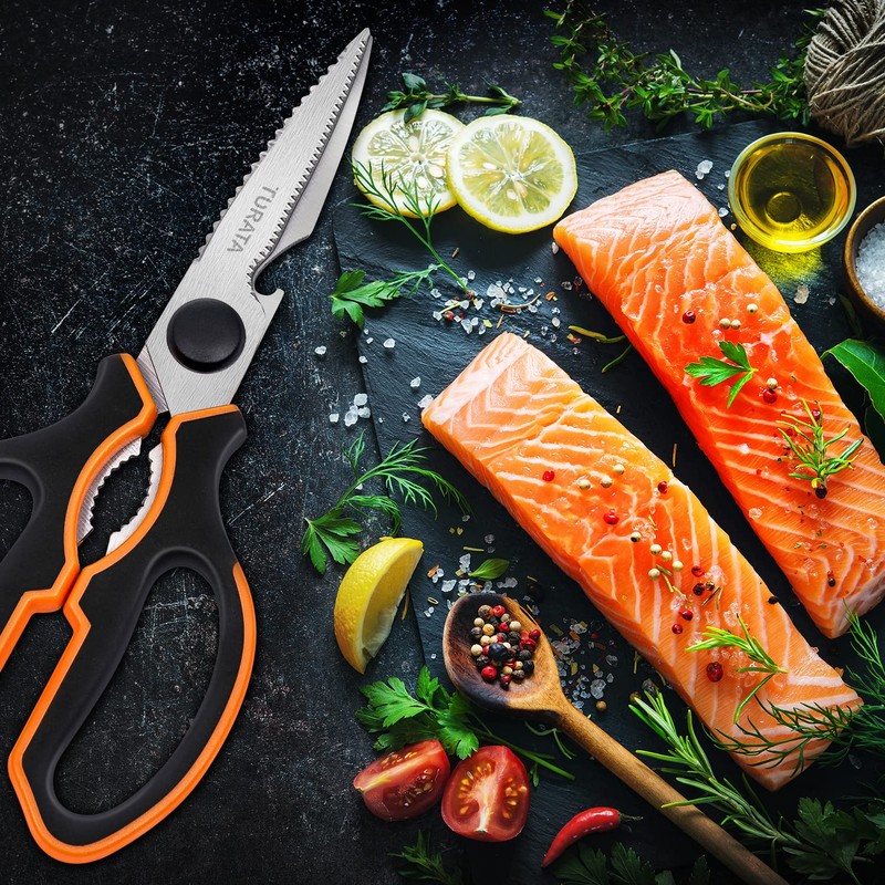 All-purpose kitchen scissors, stainless steel, household scissors, 21 cm, dishwasher