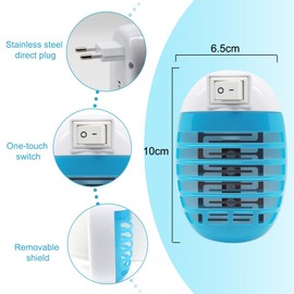Horuili® 4 Stück Mückenlampe - Insektenvernichter Elektrischer mit UV-Lampen, effektive Stechmückenfallen & Mückenschutz Steckdose für Motten, Fliegen & Mücken, für Schlafzimmer und Küche