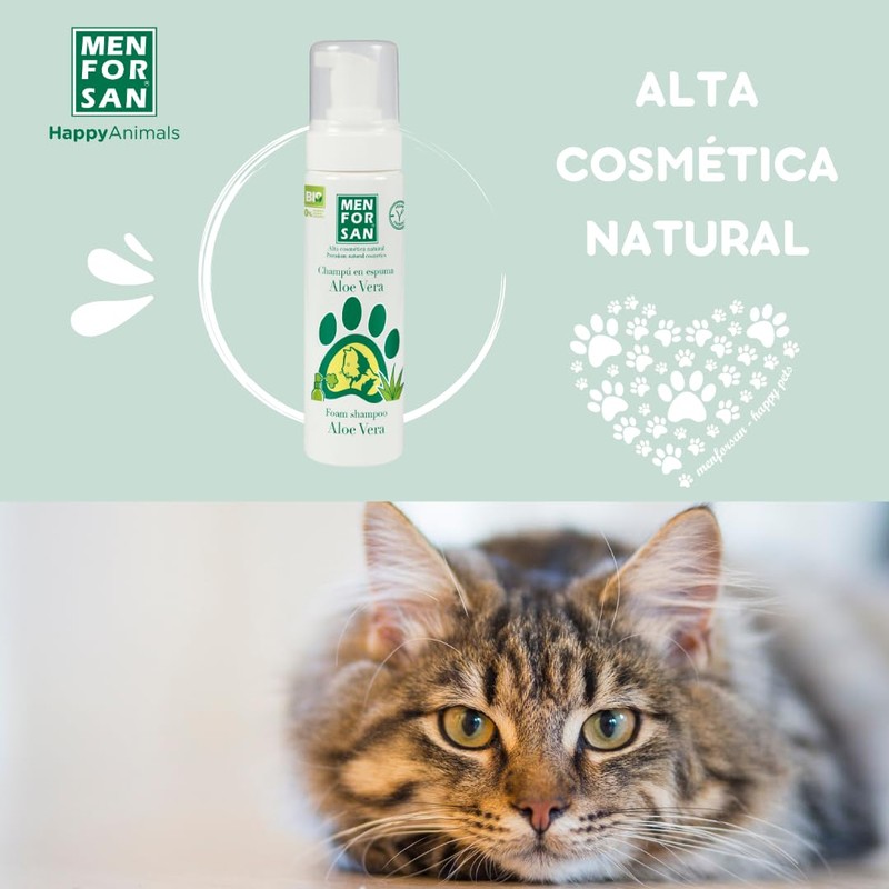 MENFORSAN Aloe Vera Foam Shampoo for Cats 200 ml