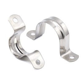 U-pipe clamps, 40 mm, pipe holder, stainless steel, 304 mounting clamp, pipe clamp, stainless steel pipe fastenings, 20 pieces