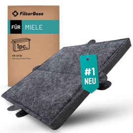 FilterBase® Activated carbon filter suitable for Miele DKF12-1 or 6228731-1 filter for cooker hoods DA269-4 / DA279-4 / DA390 / DA420 / 28996265D