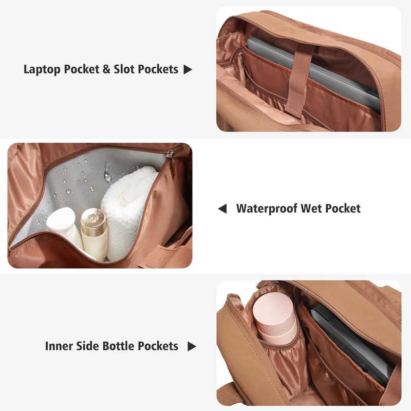 G4Free Carry On Travel Duffel Bag for Women, Lightweight Gym