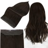 Full Shine Fish Line Hair Extensions Real Human Hair 10