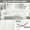 ALIECOM Waterproof Reclining Sectional Couch Covers for Reclining Sectional Stretch