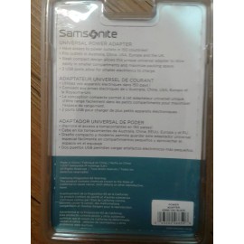 Samsonite Universal Worldwide travel Power Adapter with 2 USB Ports - New!