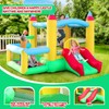 WELLFUNTIME Inflatable Bounce House with Slide, Jumping Castle with Blower