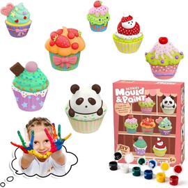 Pinturas para Niños, Kit de Pintura para Niños y Manualidades, Kit de Pintura de Yeso, Úselo para Colorear Animales, Pasteles y Dinosaurios, Regalos para Niñas y Niños de Cumpleaños, para Niñas 6+Año