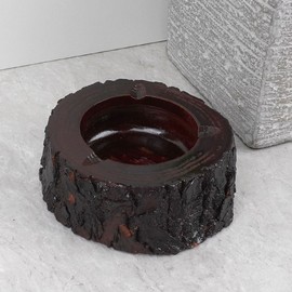 Compact Wooden Ashtray for Smokers - Tidy Table Design Accessory 4ea