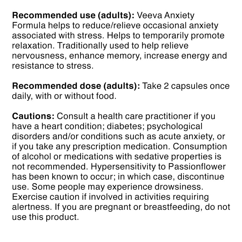 Veeva Anxiety (60 Capsules) 60 count