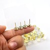 QINEHONS Metal Gold Push Pins, Multipurpose Flat Thumb Tacks for