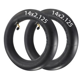 2-Pack 14x2.125 Bike Tube，14 inch Inner Tube with Angled Valve Stem for Electric Bike, E-Bike and 14-Inch Bike