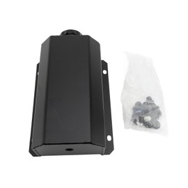 WODHMIEY Coolant Reservoir Tank, Universal Aluminium Alloy Coolant Overflow Tank with Visible Coolant Level Hose, Full TIG welding, Lasting Reliability, Magnetic Drain Valve (Black, 2L)