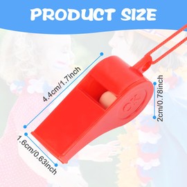 OFFCUP Placstic Whistle, 10pcs Referee Whistle, Whistles with Lanyards Sport Whistle children's whistle for School Sports Training, Football, Security and Emergency Survival