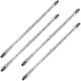 Industrial Performance Q1500T3/CL/L 240V, 1500 Watt, T3, Recessed Single Contact (R7S) Base Quartz Light Bulb (4 Bulbs)