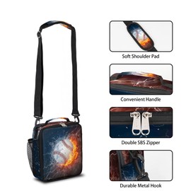 Lonchera deportiva con aislamiento de agua, bolsa térmica con correa para el hombro, a prueba de fugas, para mujeres, niños y niñas