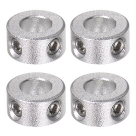 QUARKZMAN 4-Piece Shaft Collar 6 mm Bore Aluminium Alloy Set Screw Shaft Collar 12 mm AD 6 mm Width for Wheel Wheelbarrow Axle Gear Assembly CNC Machine Tools Industrial Anodizing