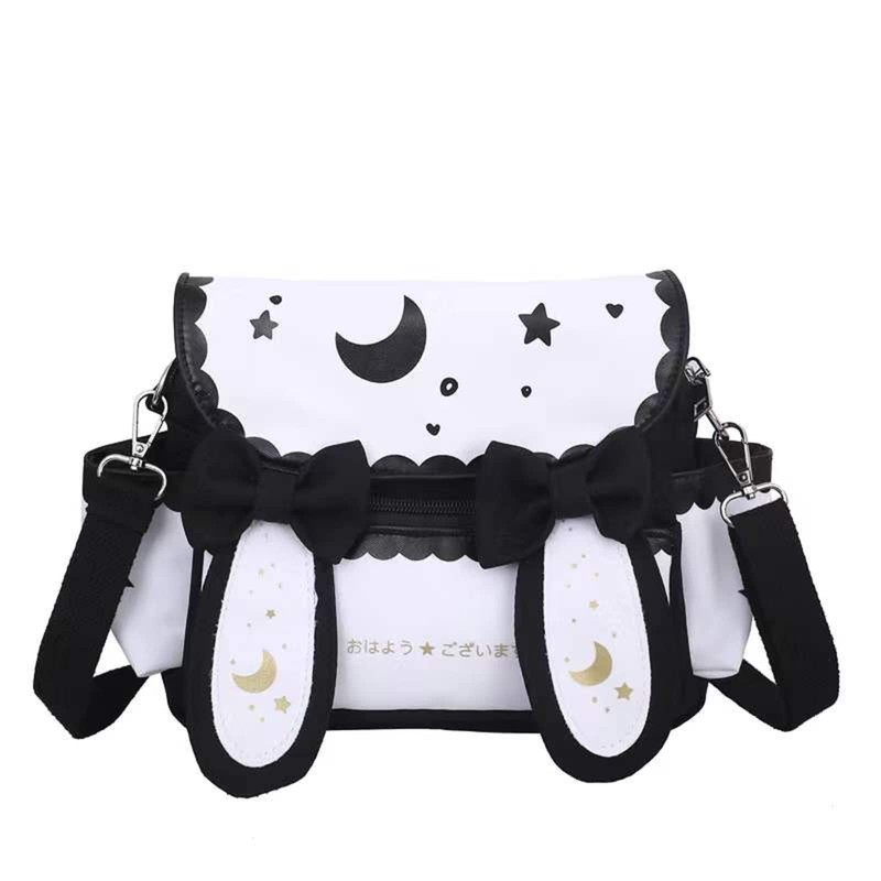 SUFUZEGA Japanese Kawaii Bunny Ear Backpack with Cute Manga Girl