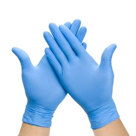 Box of 100 x Blue Disposable Nitrile Gloves Size Large